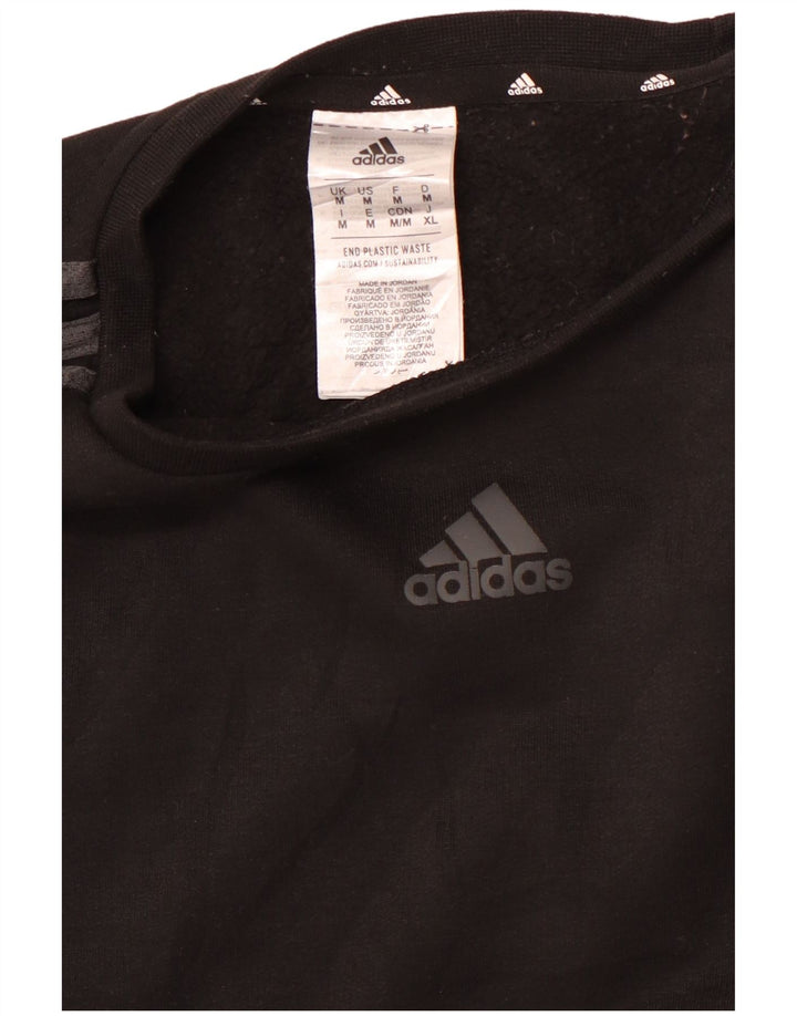 ADIDAS Mens Sweatshirt Jumper Medium Black Polyester