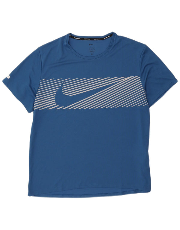 Nike Mens Dri Fit Graphic T-Shirt Top XL Blue Polyester