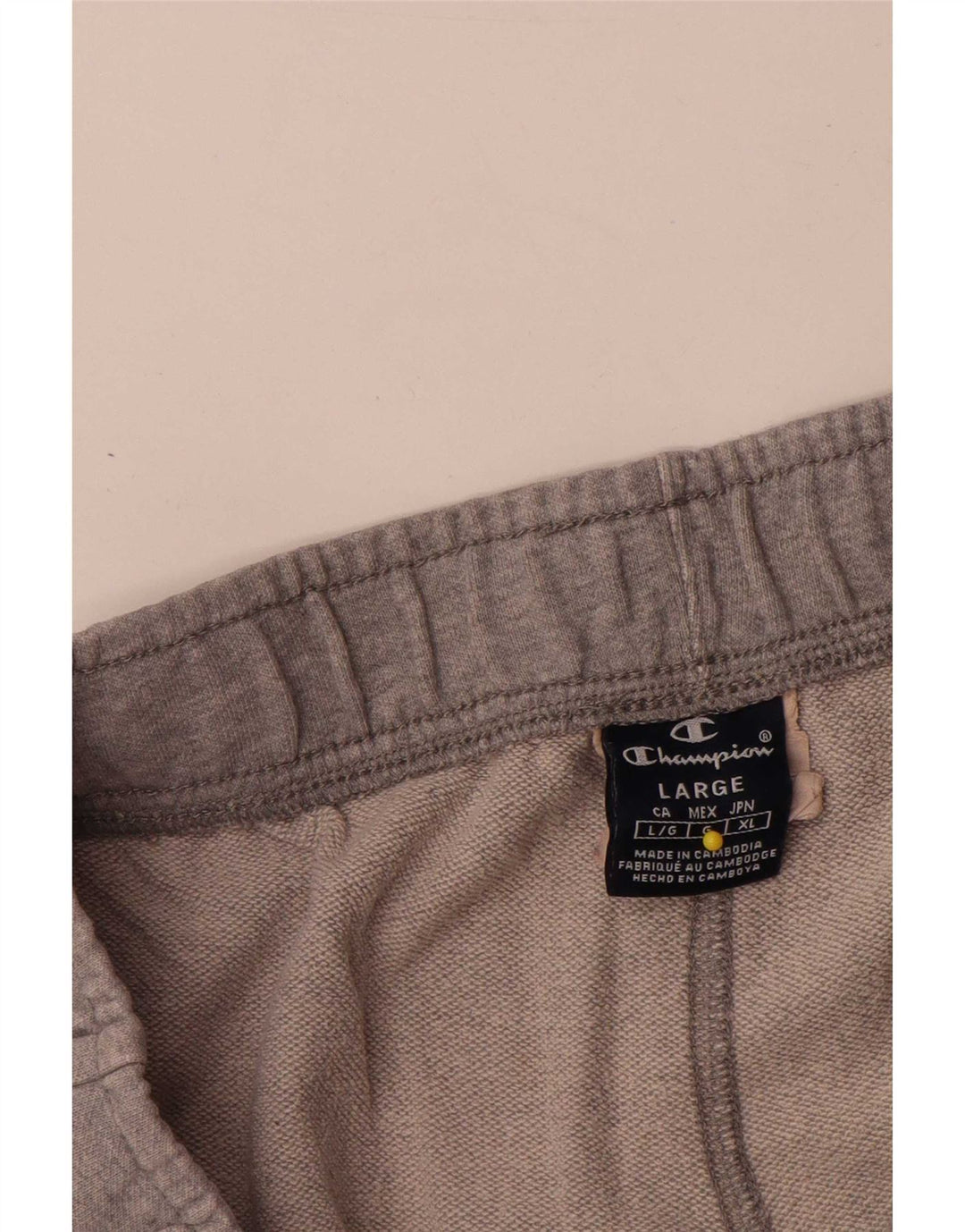 Champion Mens Graphic Sport Shorts Large Grey Flecked Cotton