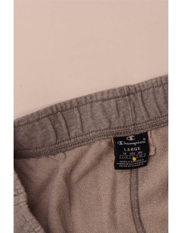 Champion Mens Graphic Sport Shorts Large Grey Flecked Cotton
