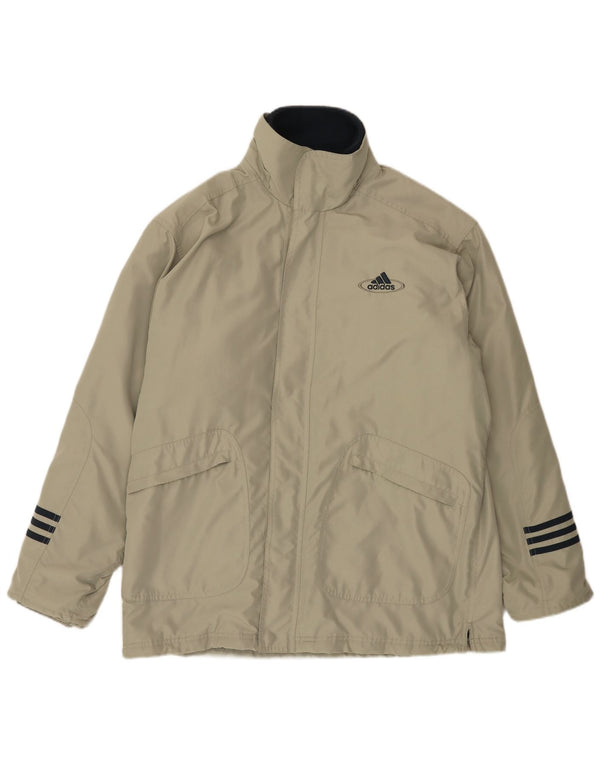 Adidas Mens Windbreaker Jacket UK 38/40 Medium Grey Polyester