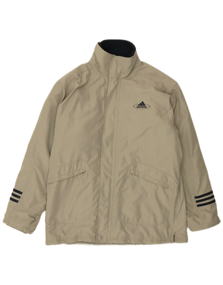 Adidas Mens Windbreaker Jacket UK 38/40 Medium Grey Polyester