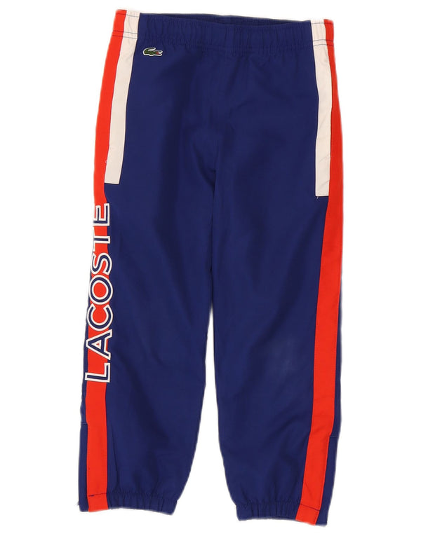 Lacoste Boys Graphic Tracksuit Trousers Joggers 5-6 Years Blue Colourblock