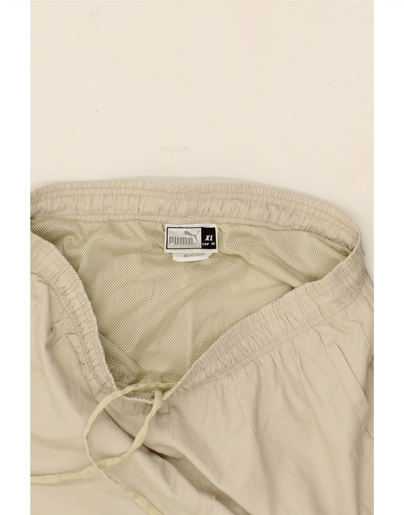 PUMA Mens Swimming Shorts XL Beige Polyester | Vintage Puma | Thrift | Second-Hand Puma | Used Clothing | Messina Hembry 