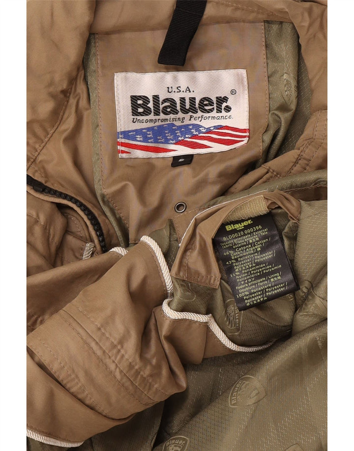 Blauer Womens Utility Jacket UK 10 Small Beige Cotton