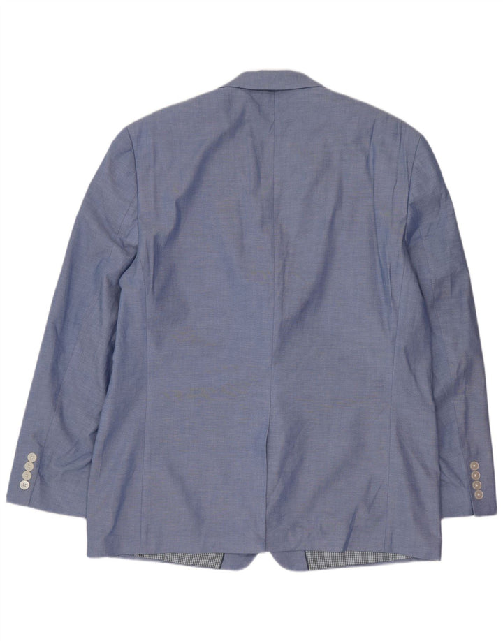 CHAPS Mens 2 Button Blazer Jacket UK 44 2XL Blue Cotton