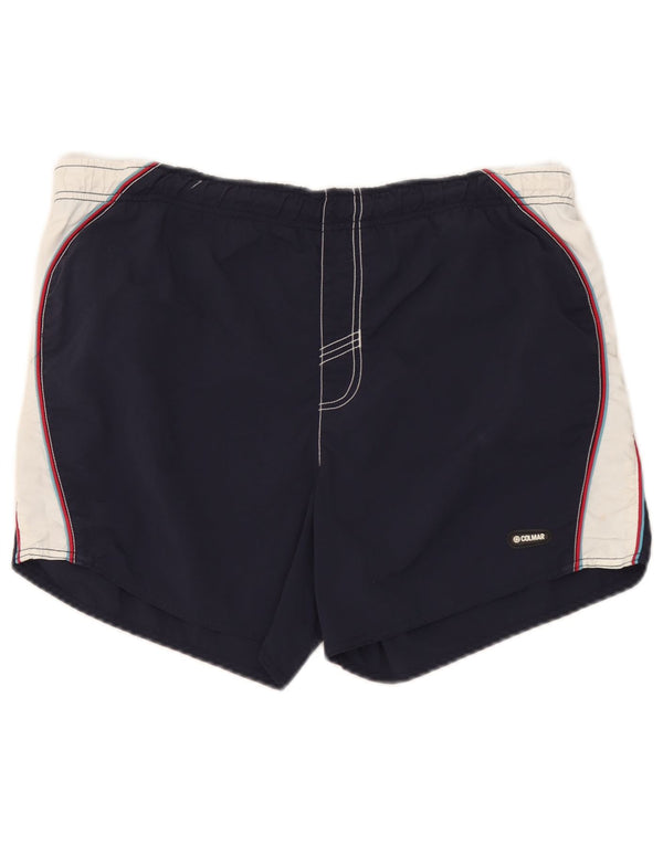 Colmar Mens Graphic Swimming Shorts IT 52 XL Navy Blue Colourblock