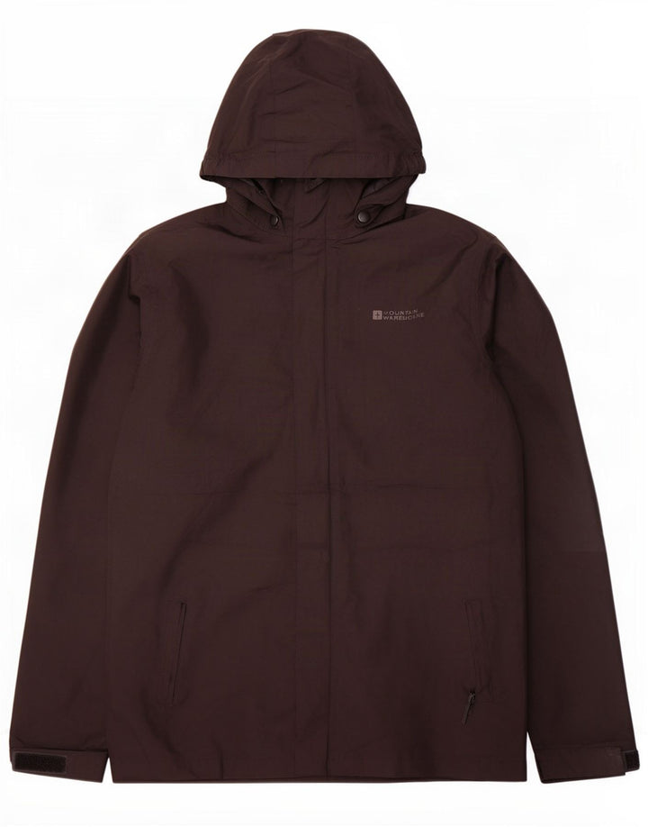 Mountain Warehouse Boys Hooded Rain Jacket 12-13 Years Black Polyester