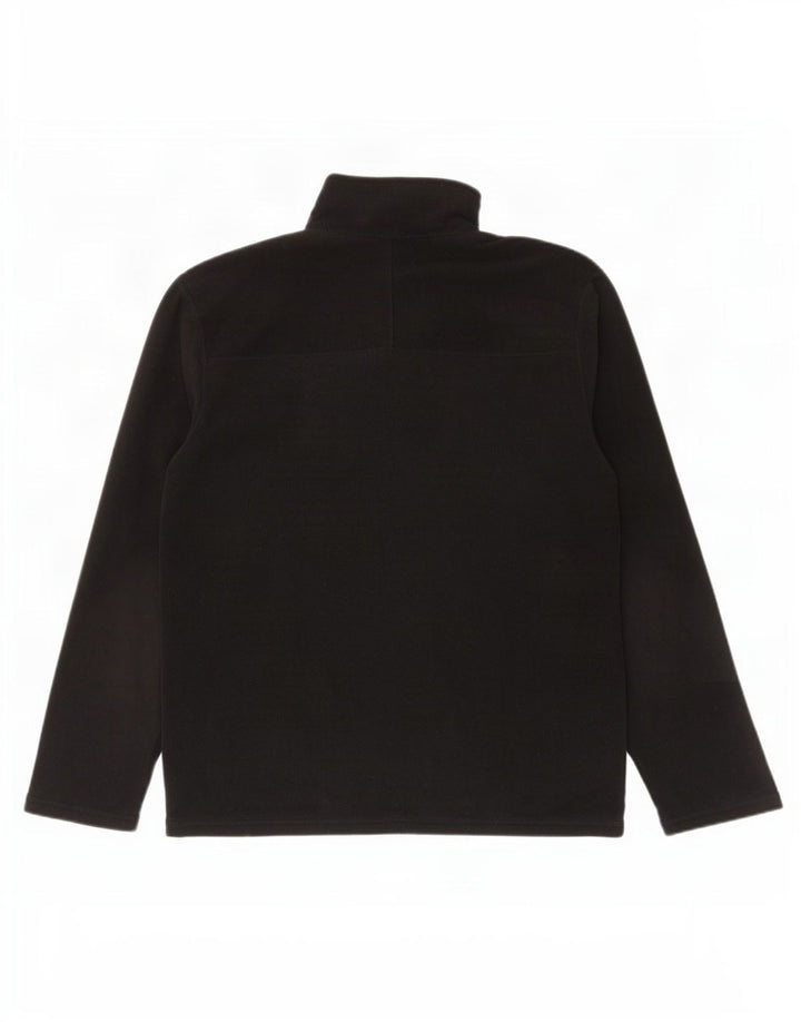 The North Face Mens Zip Neck Fleece Jumper Medium Black Polyester