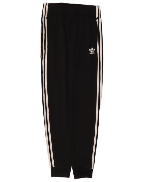 Adidas Boys Tracksuit Trousers Joggers 13-14 Years  Black Polyester