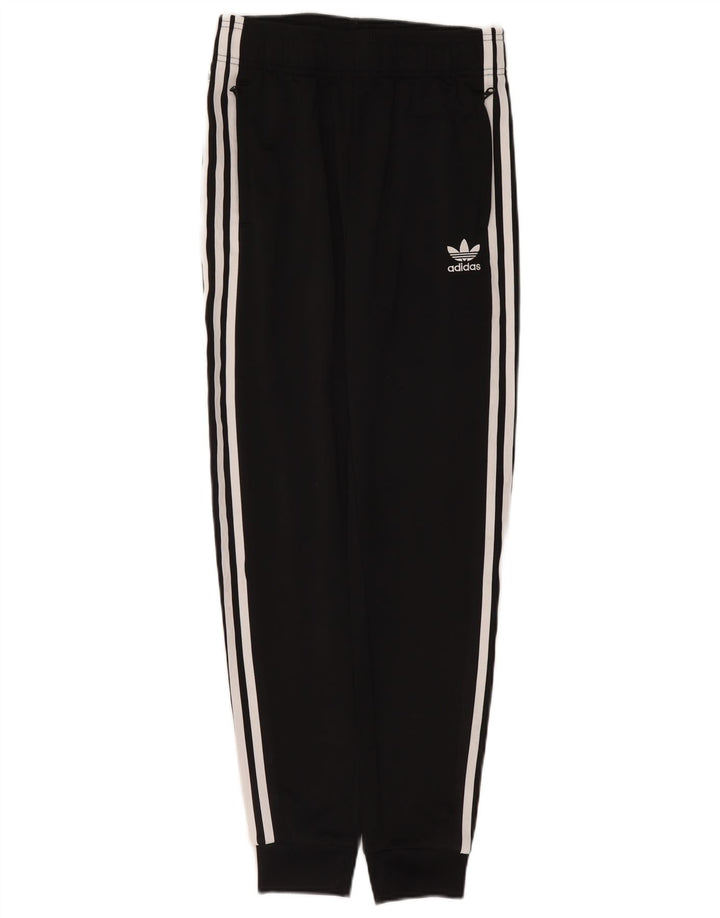 Adidas Boys Tracksuit Trousers Joggers 13-14 Years  Black Polyester