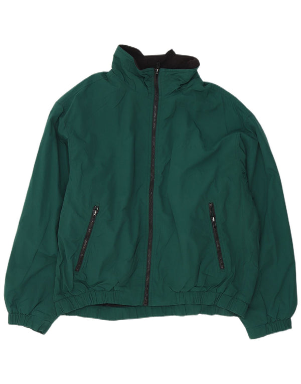 Eddie Bauer Mens Bomber Windbreaker Jacket UK 40 Large Green Polyester