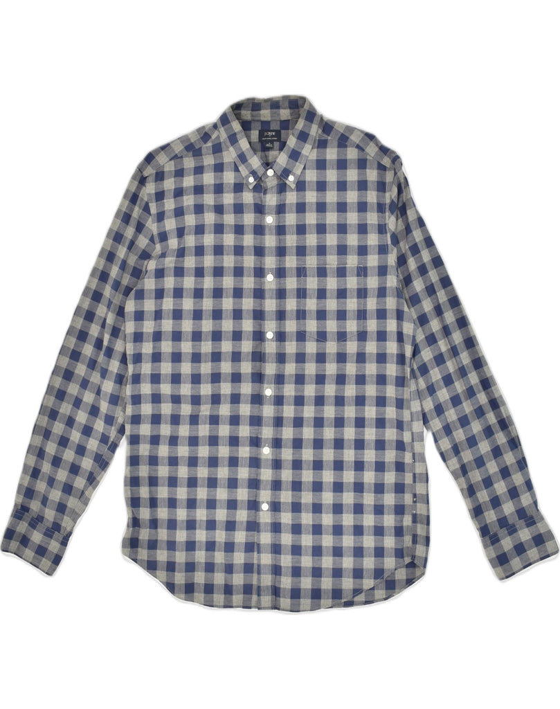 J. CREW Mens Shirt Medium Grey Check Cotton | Vintage J. Crew | Thrift | Second-Hand J. Crew | Used Clothing | Messina Hembry 