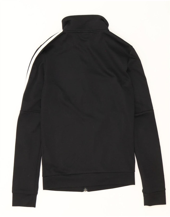 Adidas Womens Tracksuit Top Jacket UK 0/2 2XS Black Polyester