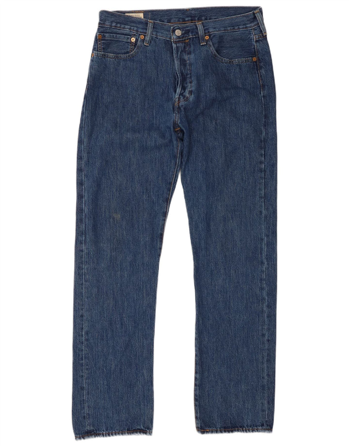 Levi's Mens 501 Straight Jeans W32 L32 Blue Cotton