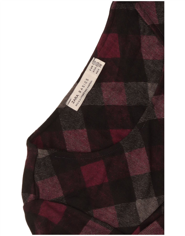 Zara Womens Shift Dress UK 8 Small Multicoloured Check