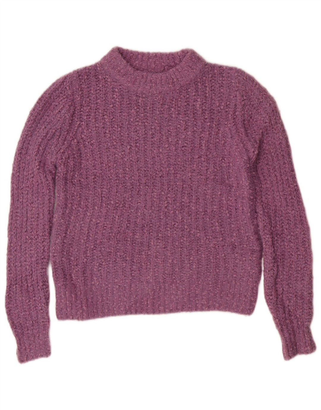 Marks & Spencer Womens Boat Neck Jumper Sweater UK 8 Small Purple Polyester