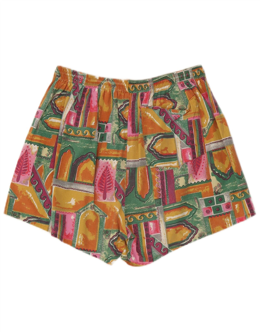 Vintage Mens Swimming Shorts Medium  Multicoloured Patchwork Cotton