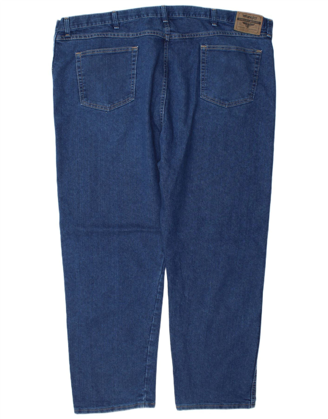 Wrangler Mens Regular Fit Straight Jeans W48 L30 Blue Cotton