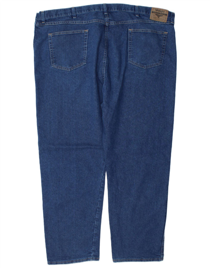 Wrangler Mens Regular Fit Straight Jeans W48 L30 Blue Cotton