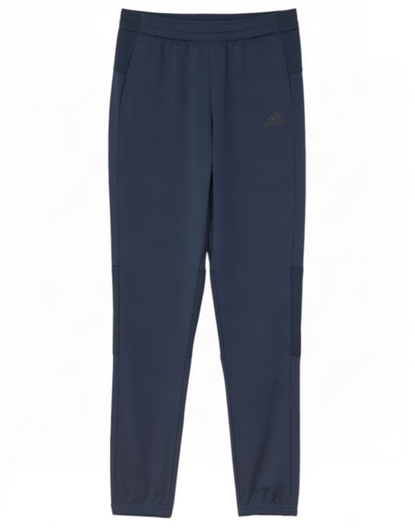 Adidas Boys Tracksuit Trousers 13-14 Years Blue Colourblock Polyester