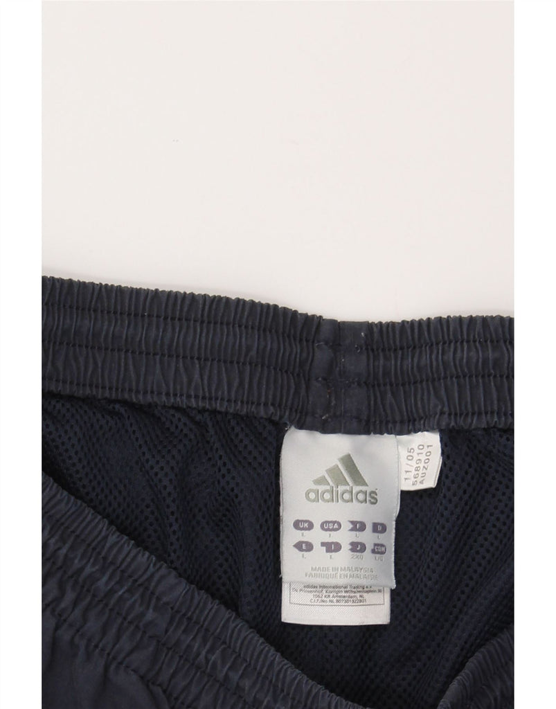 ADIDAS Mens Bermuda Sport Shorts Large  Navy Blue Polyester Vintage Adidas and Second-Hand Adidas from Messina Hembry 