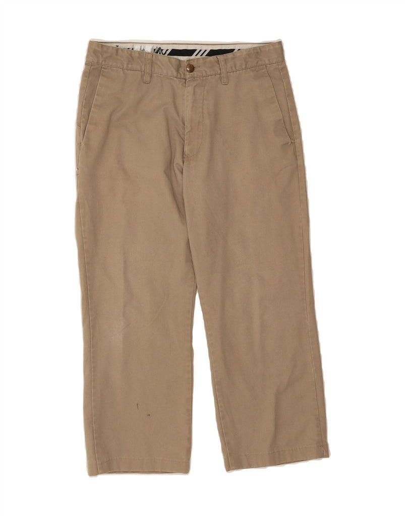 VOLCOM Mens Straight Cropped Trousers W32 L24 Beige Polyester Vintage Volcom and Second-Hand Volcom from Messina Hembry 