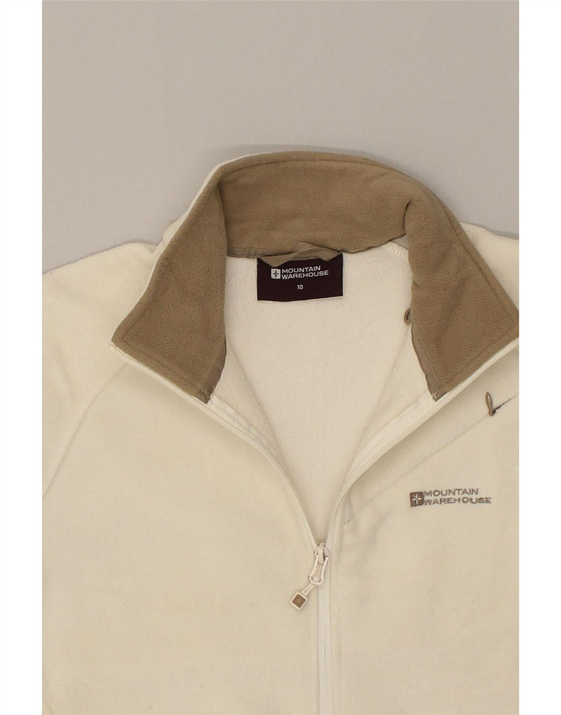 MOUNTAIN WAREHOUSE Womens Fleece Jacket UK 10 Small  Off White Polyester Vintage Mountain Warehouse and Second-Hand Mountain Warehouse from Messina Hembry 