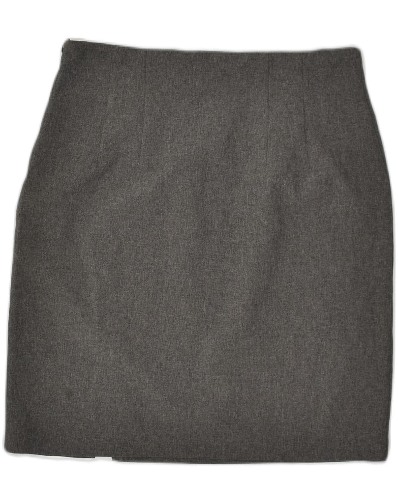 VINTAGE Womens High Waist Pencil Skirt IT 46 Large W28  Grey Polyester | Vintage Vintage | Thrift | Second-Hand Vintage | Used Clothing | Messina Hembry 