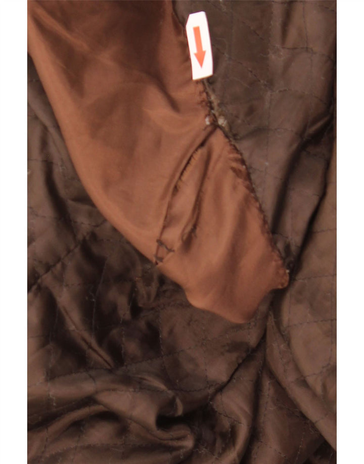 Vintage Mens Suede Jacket IT 48 Medium Brown Leather