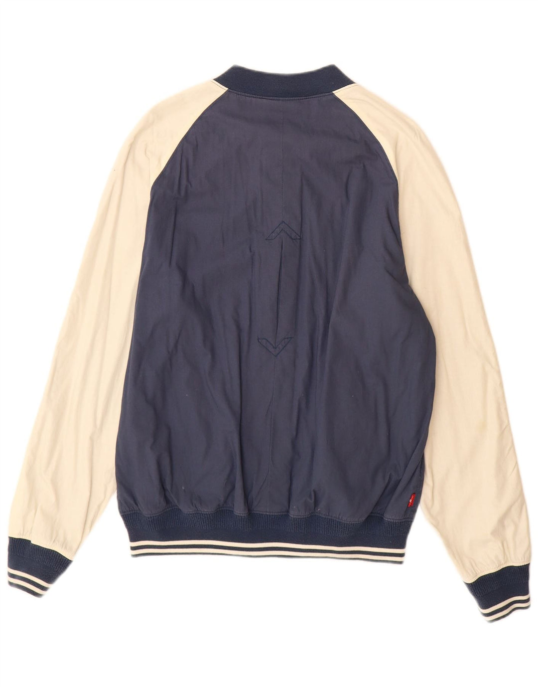 Levi's Mens Bomber Jacket UK 38 Medium Navy Blue Colourblock Cotton