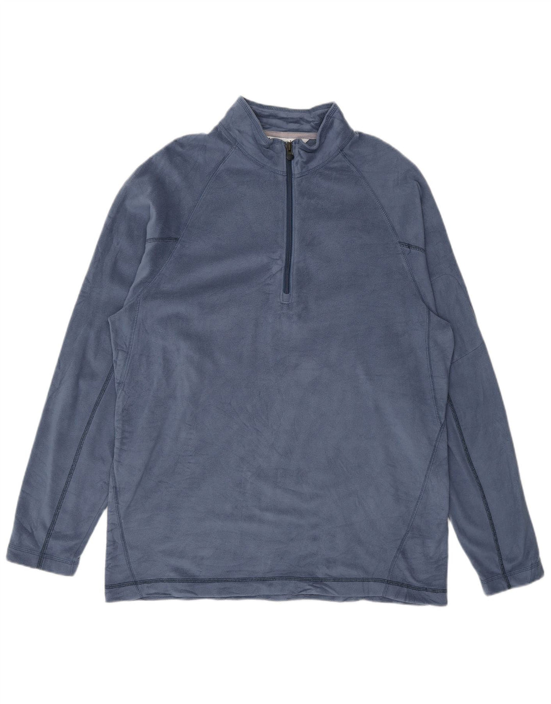 Columbia Mens Zip Neck Fleece Jumper Medium Blue Polyester