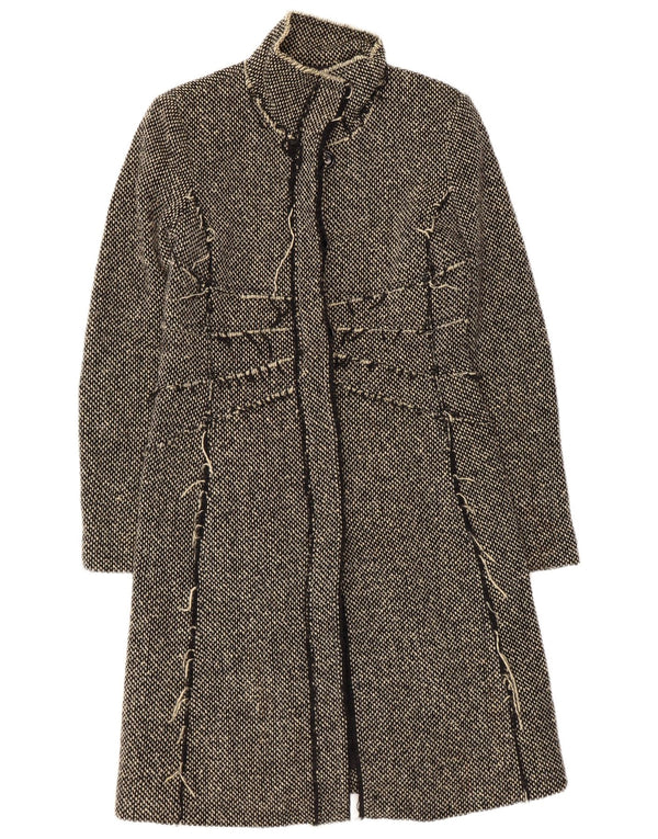 MAX & CO. Womens Overcoat UK 8 Small Black Polyester