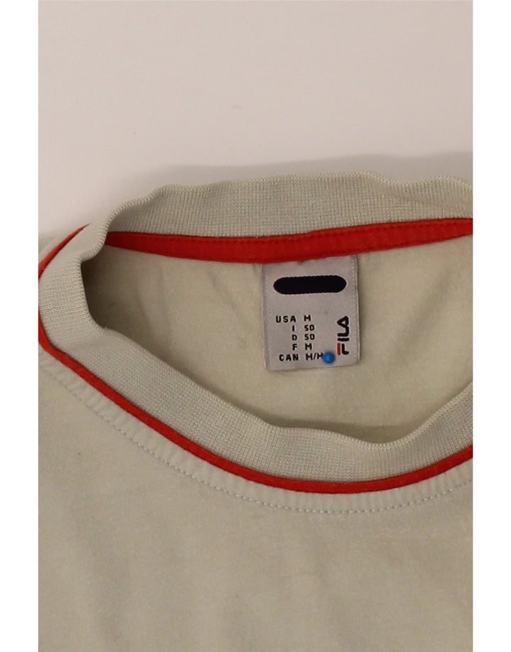 FILA Mens T-Shirt Top IT 50 Medium Grey Vintage Fila and Second-Hand Fila from Messina Hembry 