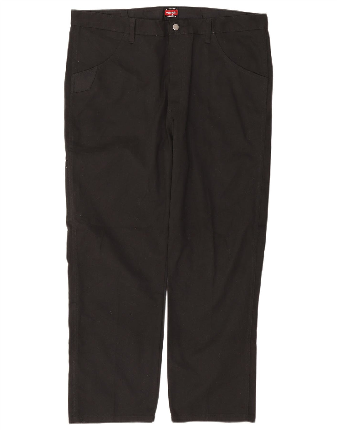 WRANGLER Mens Straight Cargo Trousers W40 L30 Black Cotton