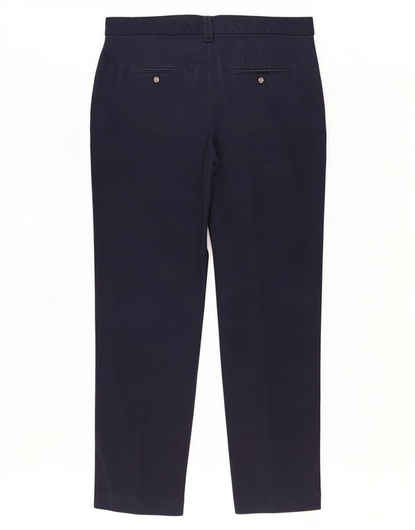 Marks & Spencer Womens Chino Trousers UK 10 Small W27 L27 Navy Blue