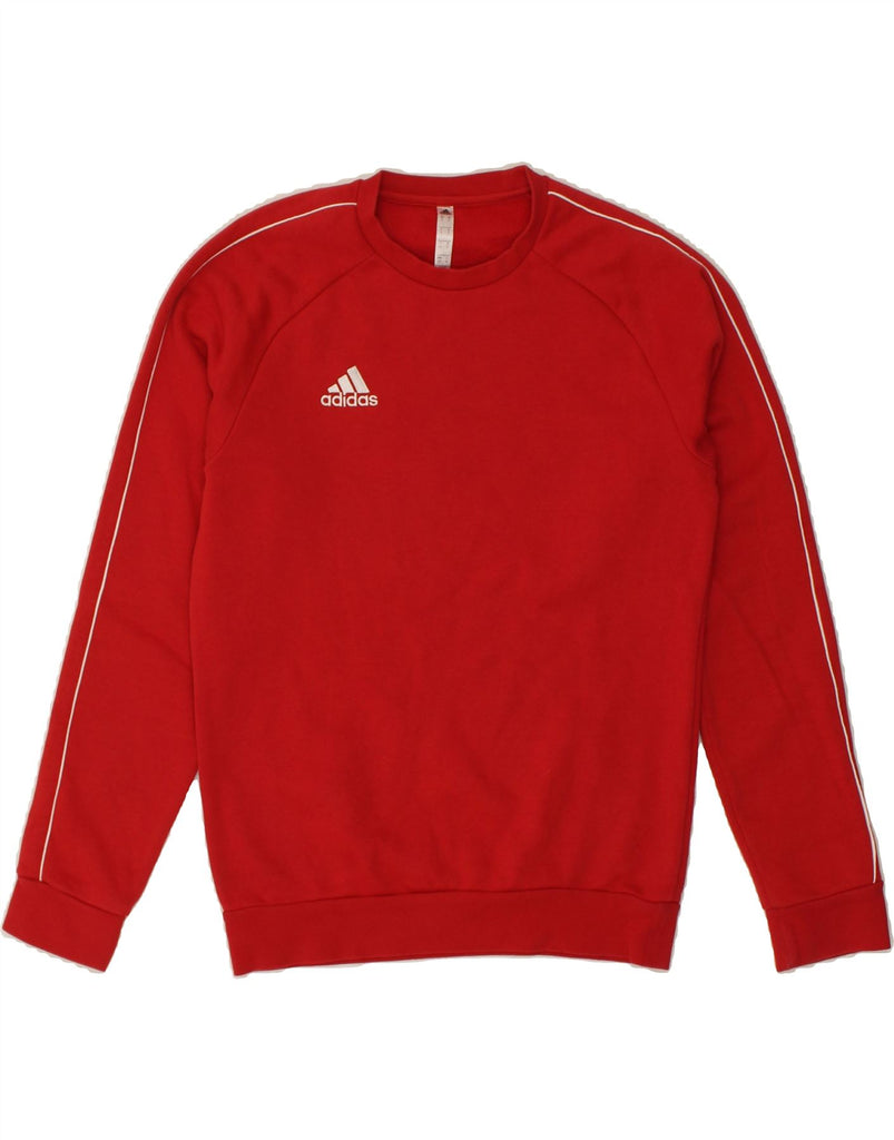 ADIDAS Mens Sweatshirt Jumper Small Red Cotton Vintage Adidas and Second-Hand Adidas from Messina Hembry 