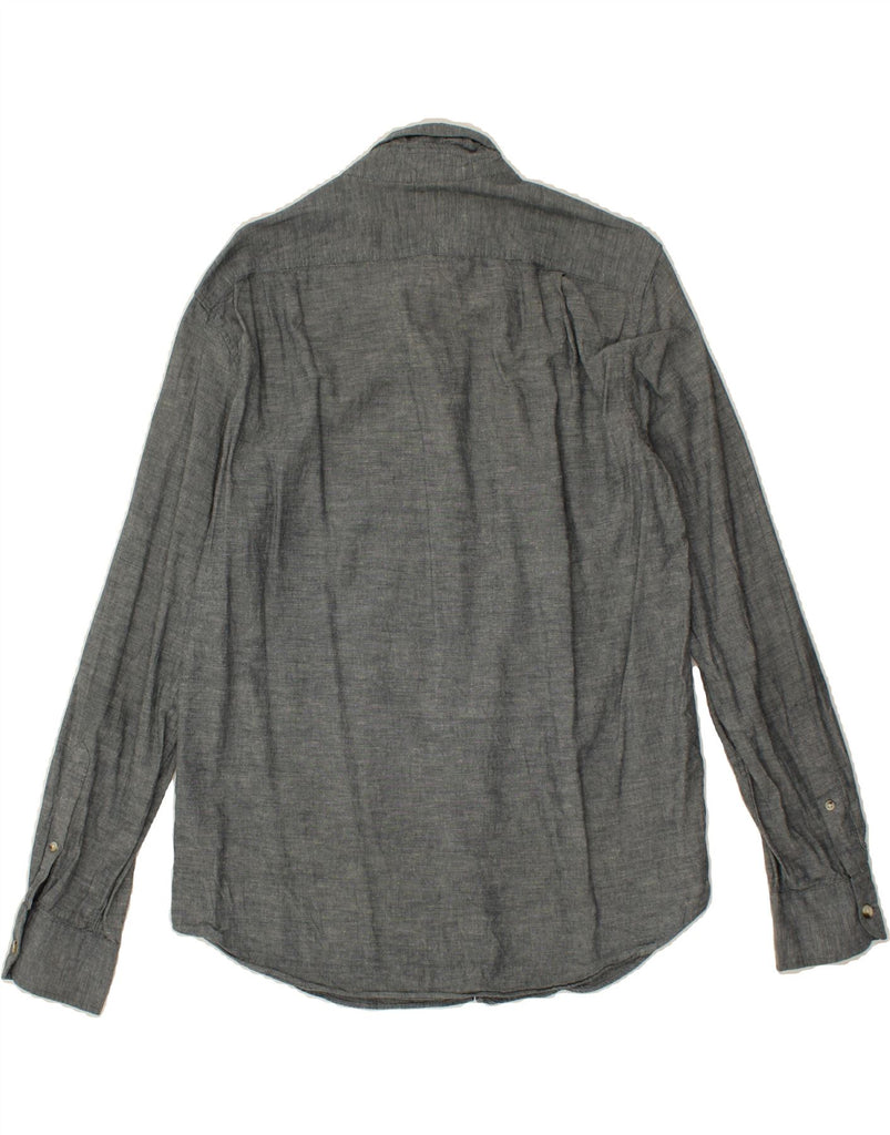 J. CREW Mens Slim Shirt Large Grey Cotton Vintage J. Crew and Second-Hand J. Crew from Messina Hembry 
