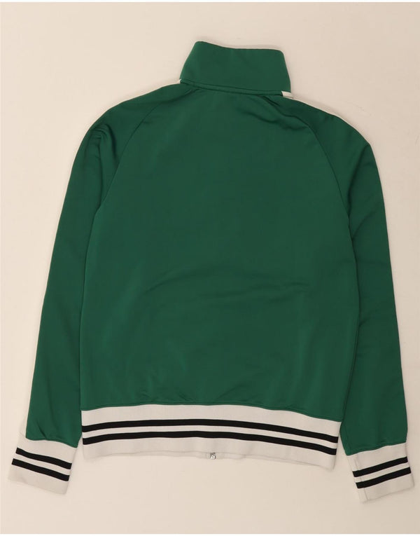 Converse Womens Tracksuit Top Jacket UK 14 Medium Green Colourblock