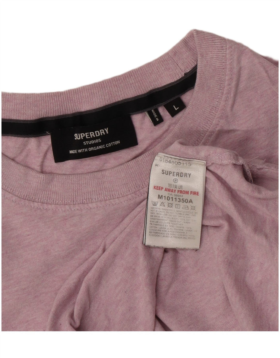 Superdry Mens T-Shirt Top Large Pink Cotton