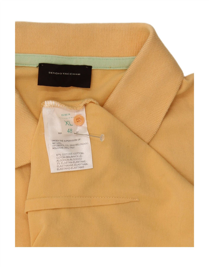 SERGIO TACCHINI Womens Polo Shirt IT 48 XL Beige Cotton Vintage Sergio Tacchini and Second-Hand Sergio Tacchini from Messina Hembry 