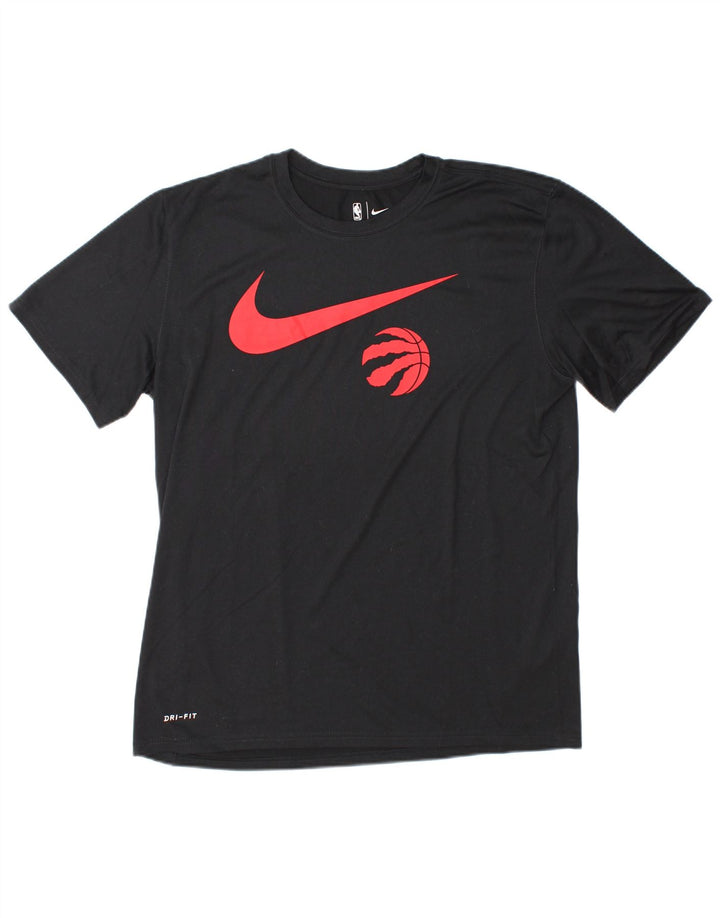 Nike Mens Dri Fit Graphic T-Shirt Top Large Black Polyester