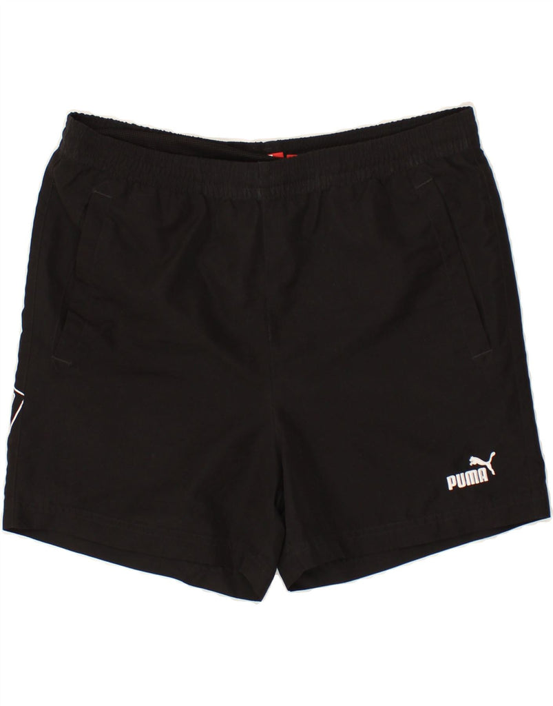 PUMA Boys Graphic Sport Shorts 15-16 Years Black | Vintage Puma | Thrift | Second-Hand Puma | Used Clothing | Messina Hembry 