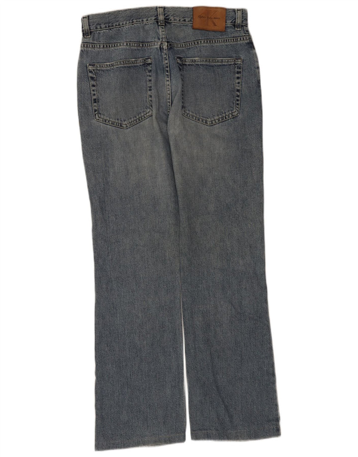 Calvin Klein Womens Bootcut Jeans W31 L30 Blue Cotton