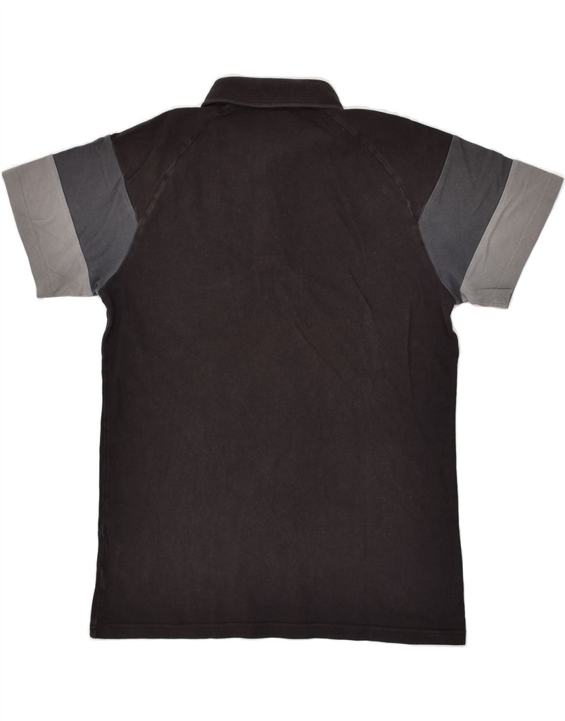 ADIDAS Mens Polo Shirt Large Black Colourblock Cotton | Vintage Adidas | Thrift | Second-Hand Adidas | Used Clothing | Messina Hembry 