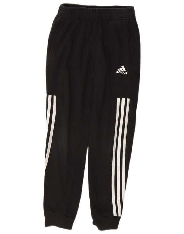 Adidas Girls Tracksuit Trousers Joggers 9-10 Years Grey Cotton