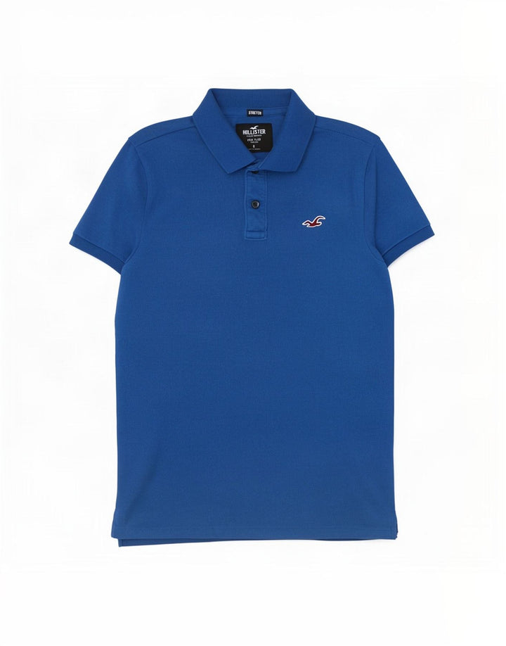Hollister Mens Polo Shirt Small Blue Cotton
