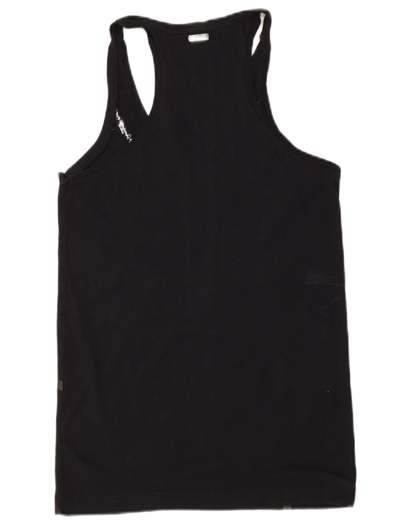 Diesel Womens Vest Top UK 10 Small Black