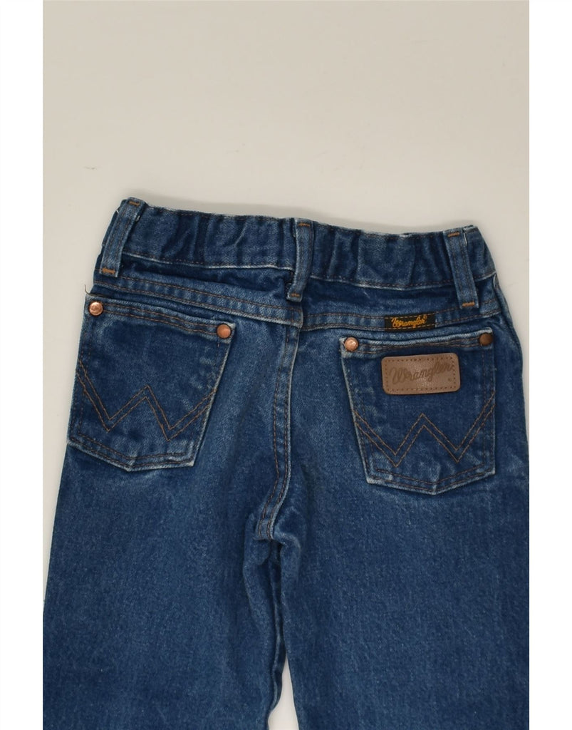 WRANGLER Girls Straight Jeans 4-5 Years W22 L18  Navy Blue Cotton | Vintage Wrangler | Thrift | Second-Hand Wrangler | Used Clothing | Messina Hembry 