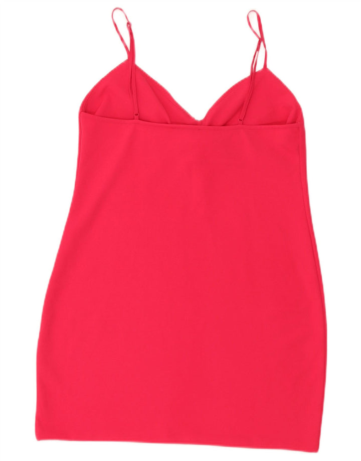 Zara Womens Short Slip Dress UK 12 Medium Pink